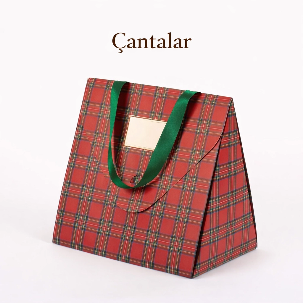 Çantalar kategorimiz; butik pastacılar, hediyelik üreticileri ve organizasyon firmaları için şık ve dayanıklı taşıma çözümleri sunar.  Kraft çantalardan tek renk karton çantalara, özel gün temalı desenli modellere kadar farklı ihtiyaçlara uygun seçenekler