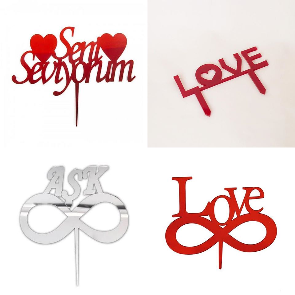 Sevgililer Günü Pasta Süsleri