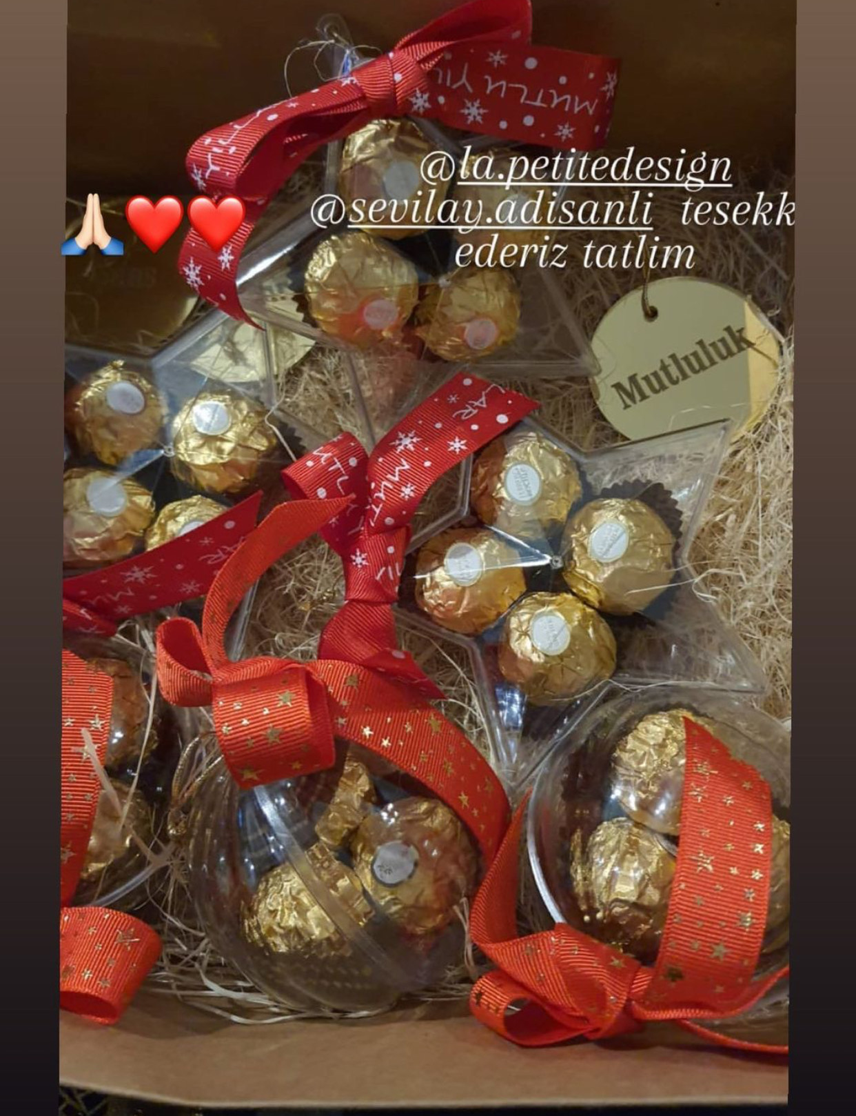 Yılbağı Ağacı Süsleme Yıldız Kutu Küre Kutu Top Kutu Çikolata