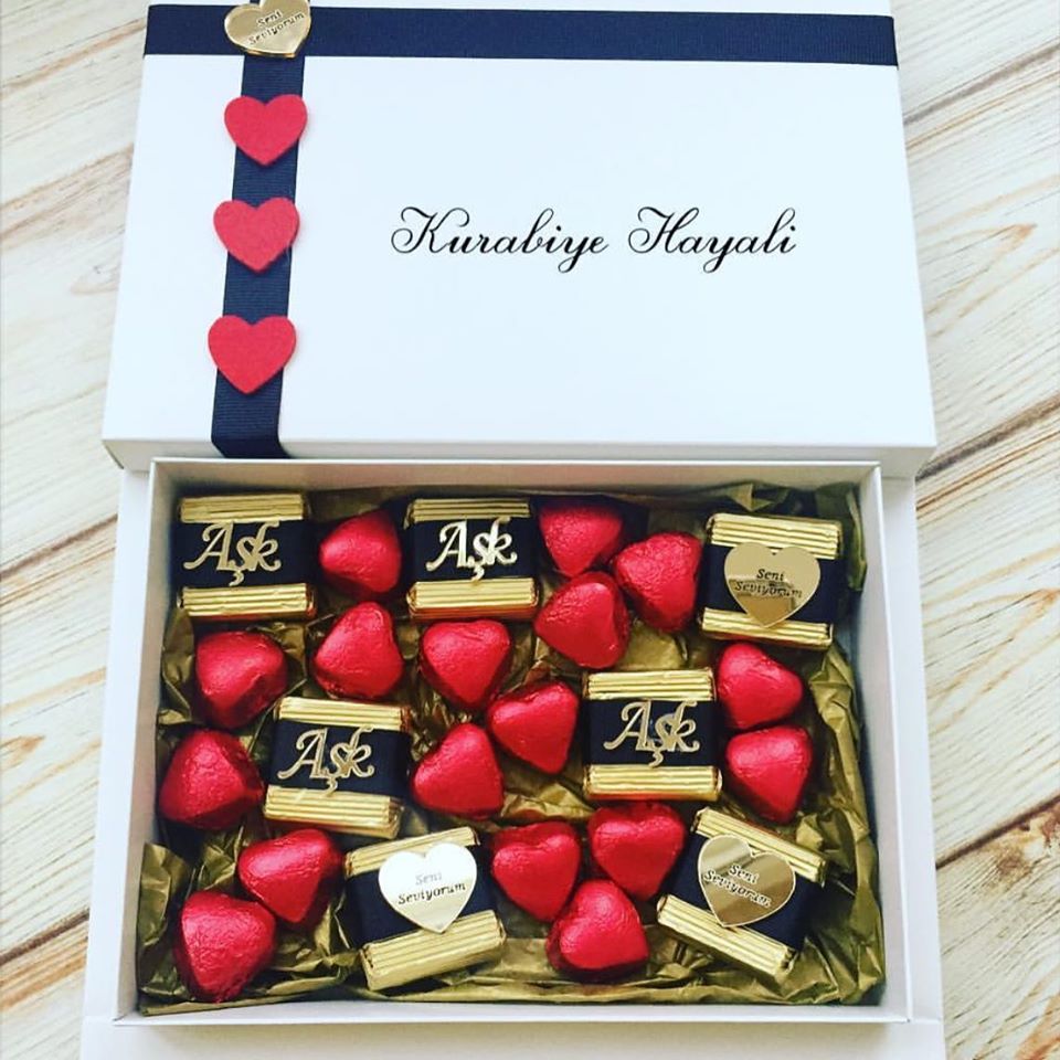 Aşk Çikolataları için Paketleme