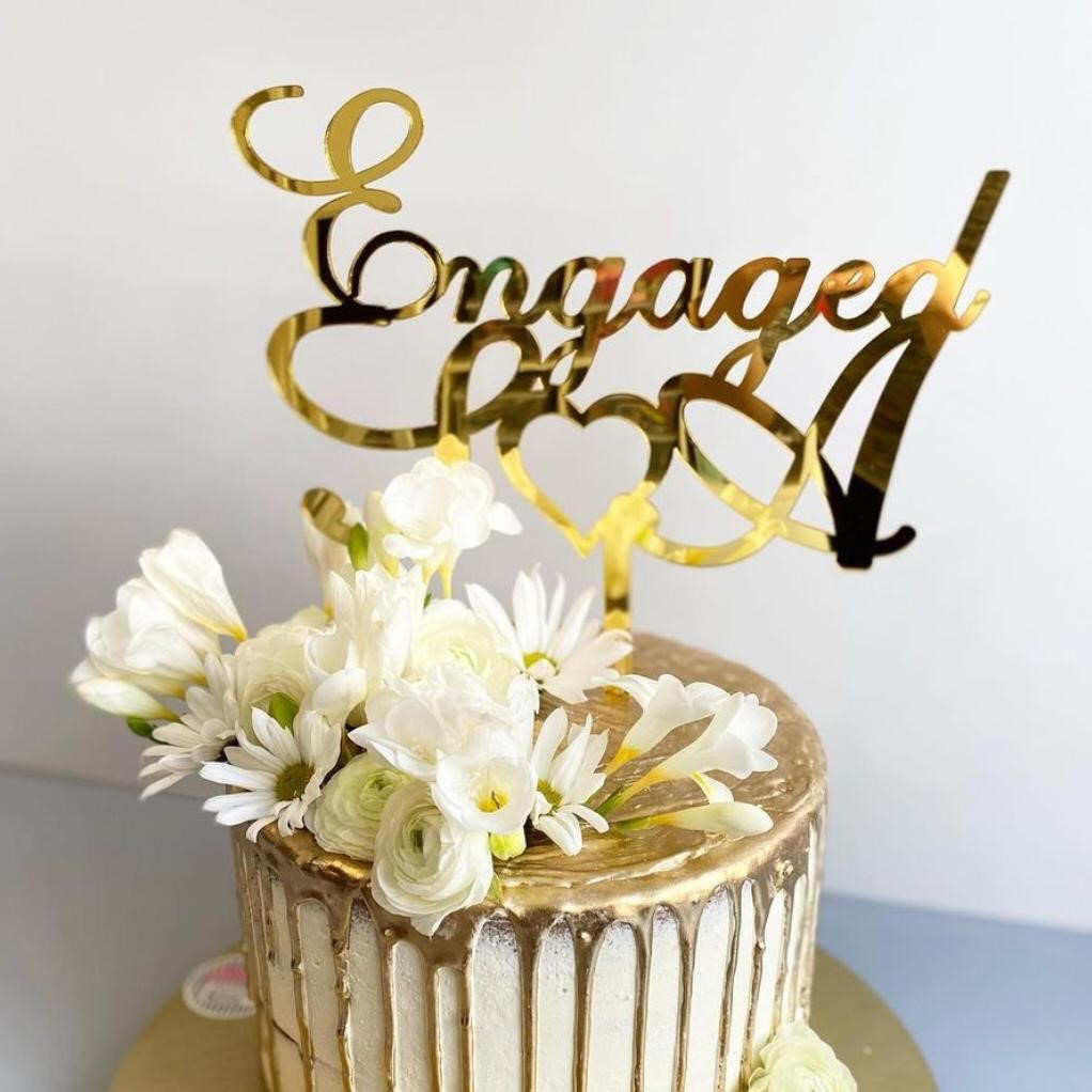 Pleksi Ayna Kalpli Engaged Pasta Süsü
