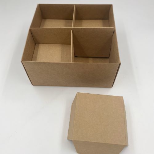 20 x20 x 10 Karton Kutu 4 Bölme ve Yükseltici Seti 