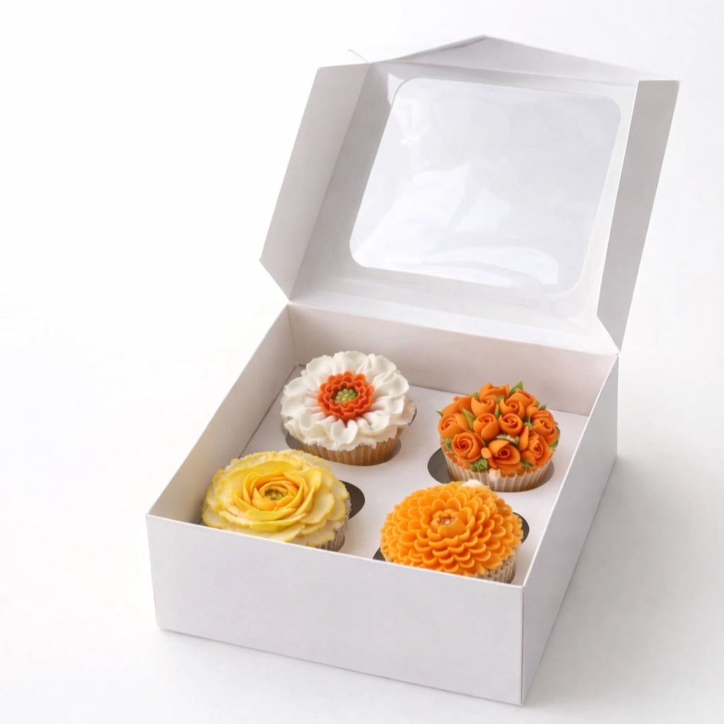 4’lü Pencereli Cupcake Kutusu