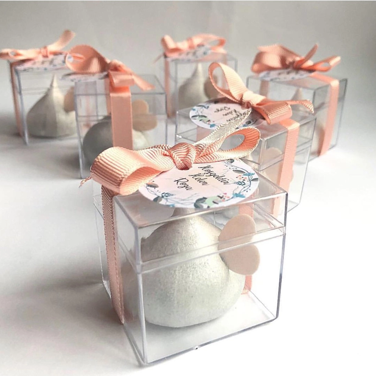 5x5x5 cm Küp Şeffaf Mika Kutu (20’li Paket)