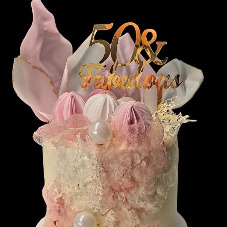 Pleksi Ayna Fabulous Pasta Süsü – Kişiye Özel Lazer Kesim Pasta Üstü