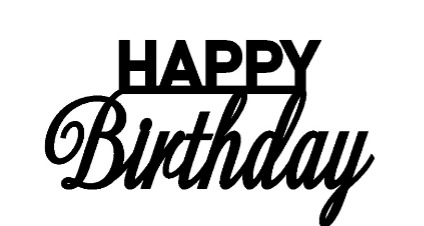 Çubuksuz Happy Birthday Pasta Süsü