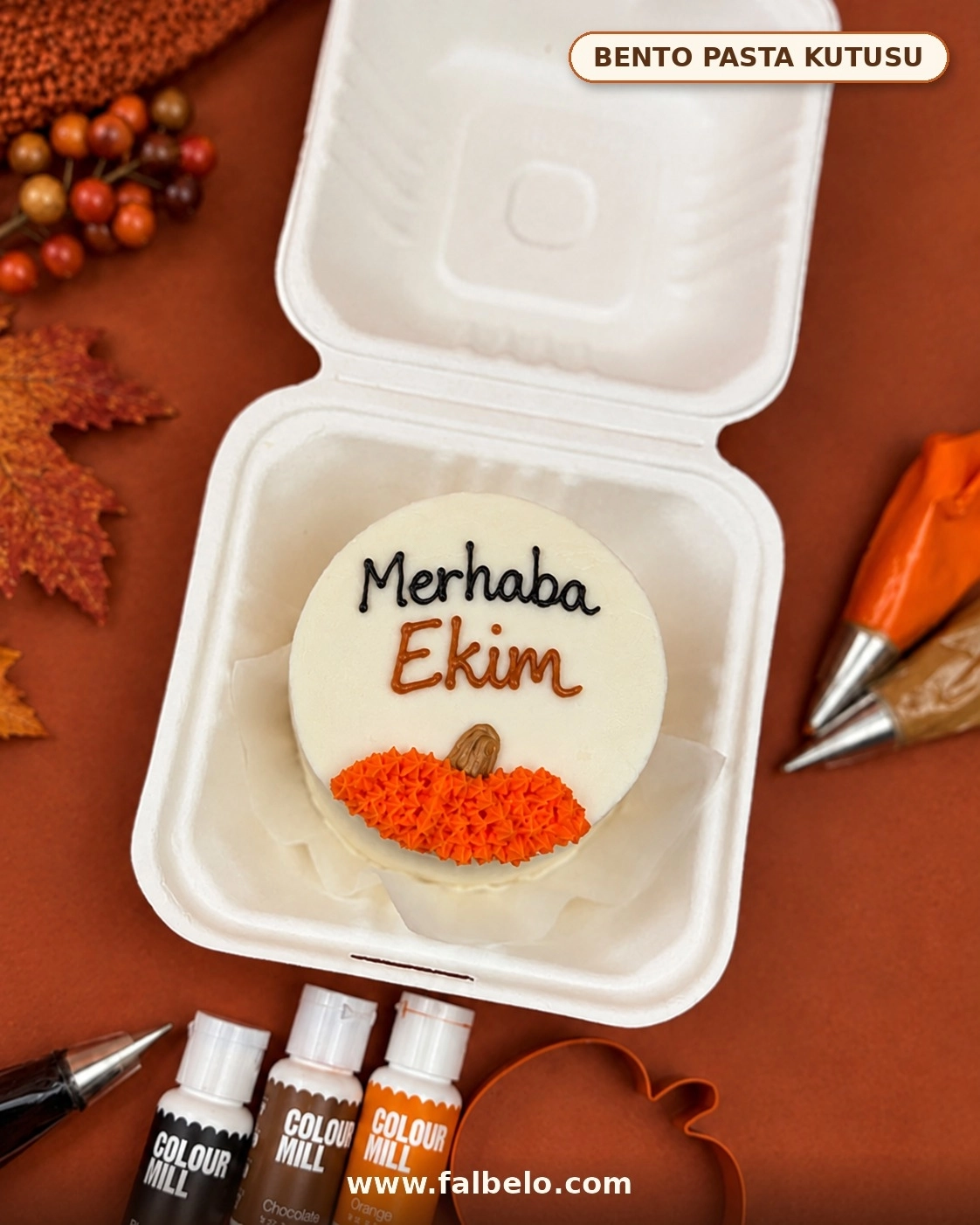 Bento Pasta Kutusu – Mini Pasta ve Bento Cake Kutusu (12’li Paket)
