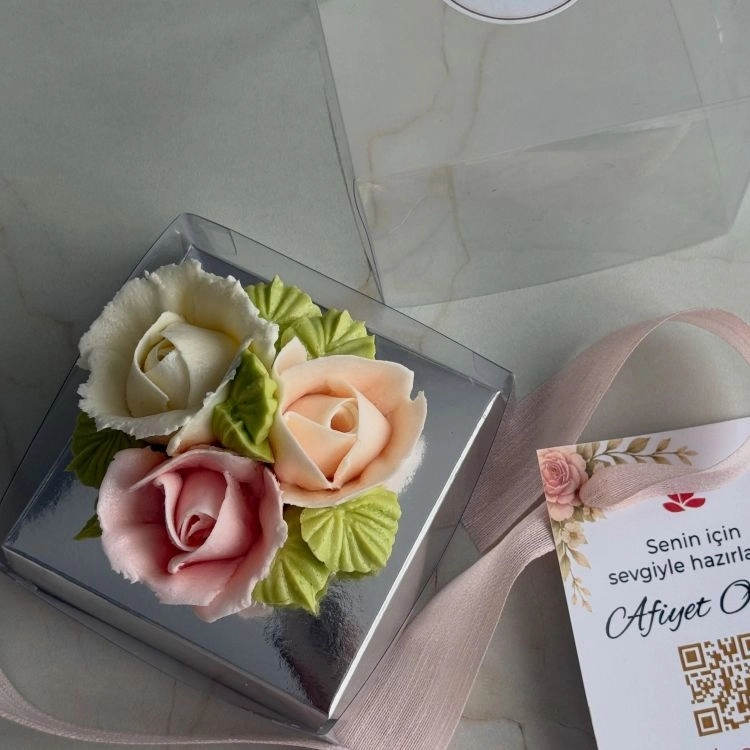 Tabanlıklı Asetat Tekli Cupcake Kutusu (5’li Paket)