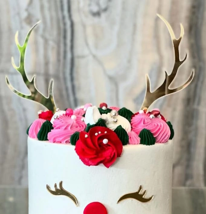 Pleksi Ayna Boynuz Pasta Süsü Seti