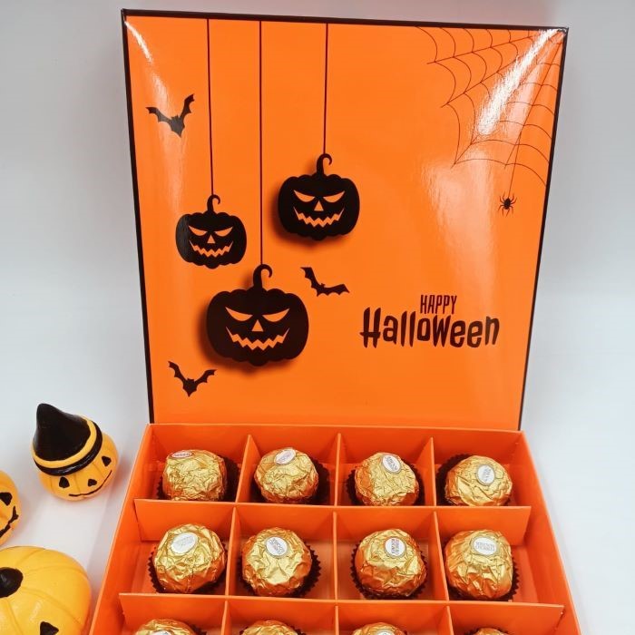 16 Bölmeli Halloween Cadılar Bayramı Karton Kutu
