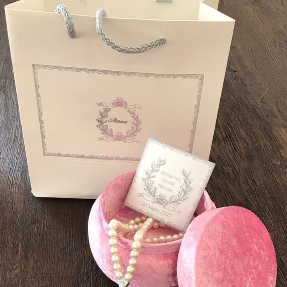 Varak Desenli Karton Çanta 20x20x10 cm