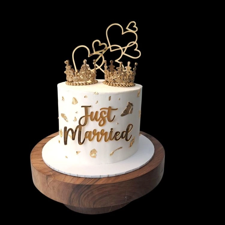 Çubuksuz Just Married Pasta Süsü