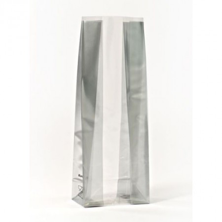 Kalın Gümüş Çizgili Şeffaf Poşet 50 ’li