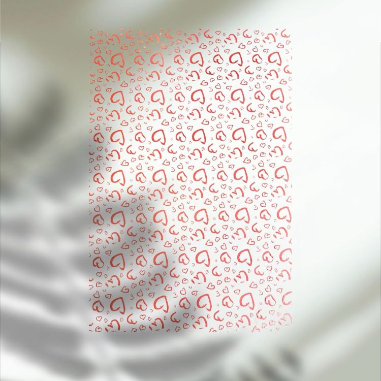 Sevgililer Günü Kalp Desenli Pelür Kağıt 