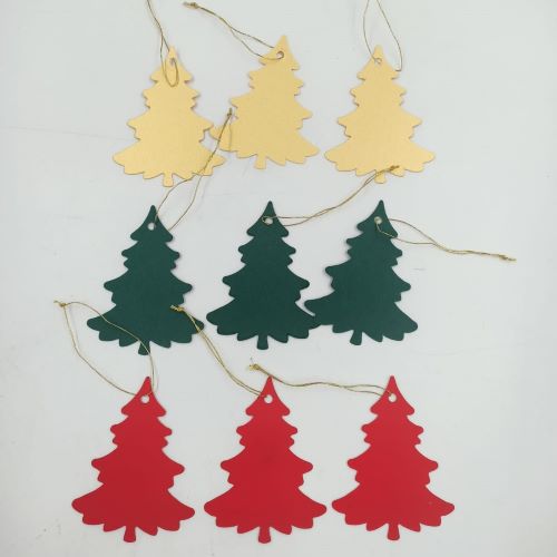 Karton Yılbaşı Ağacı Etiketi 9 ’lu