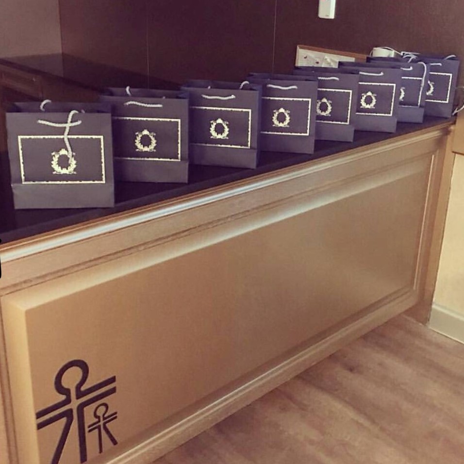 Varak Desenli Karton Çanta 20x20x10 cm