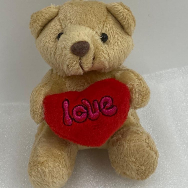 10 cm Kahverengi Love Ayıcık Anahtarlık 3 ’lü