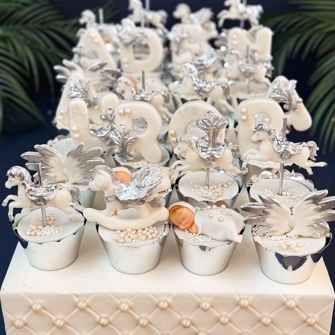 Sedefli ve Parlak Cupcake Sargısı  (20’li Paket)