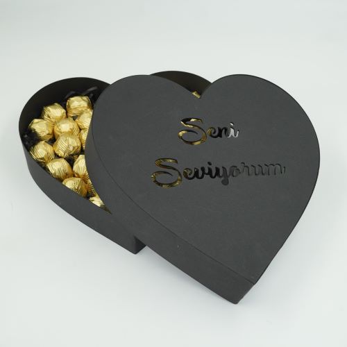 Seni Seviyorum Kalp Karton Kutu