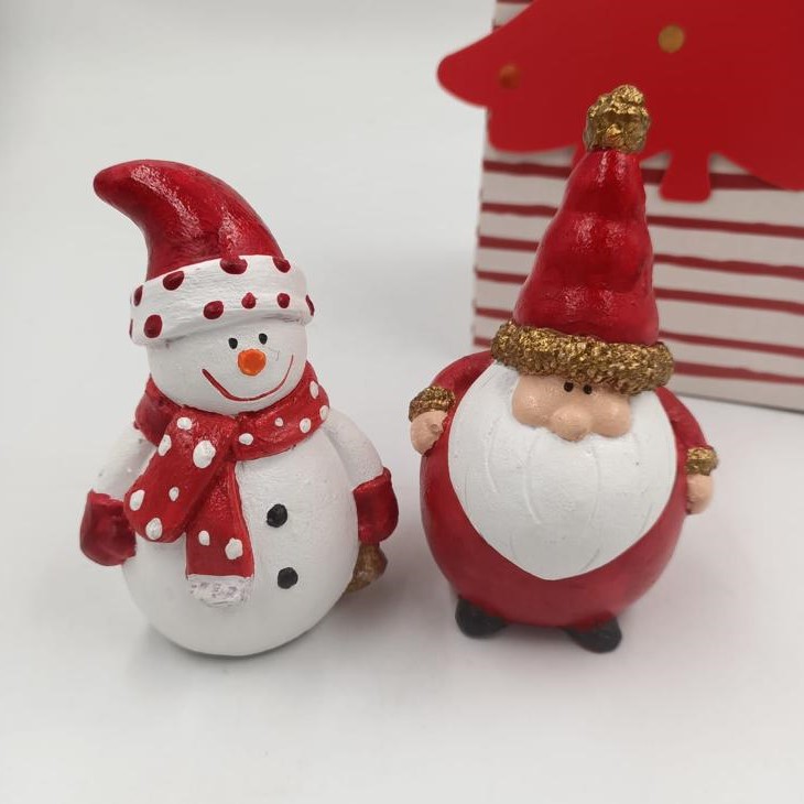 Sevimli Noel Baba ve Kardan Adam Biblo 2’li