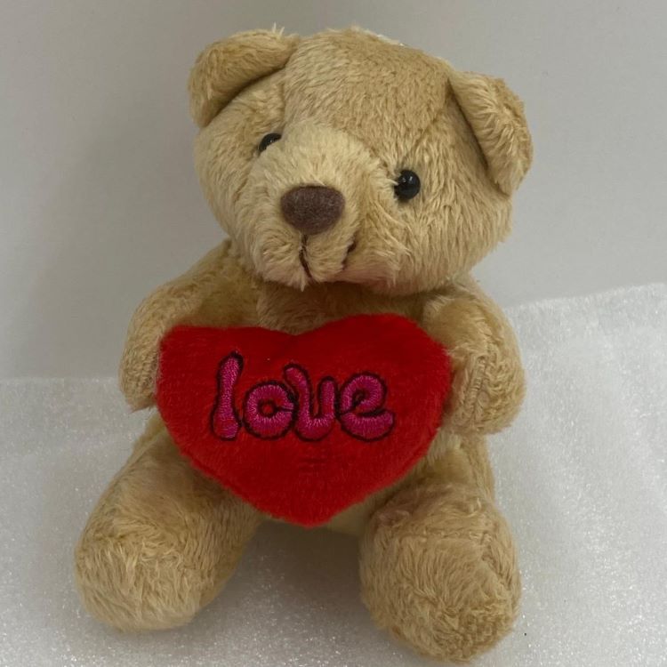 10 cm Kahverengi Love Ayıcık Anahtarlık 3 ’lü