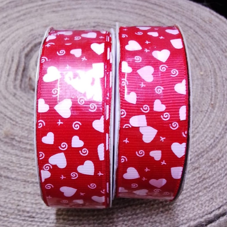 Kalp Baskılı Grogren Kurdele