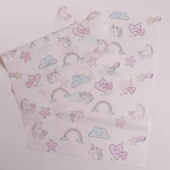Pelür Kağıt | Kız Bebek Kağıt | Kutu için Süsleme Kağıdı |  Gökkuşağı Desenli Pelür Kağıt 