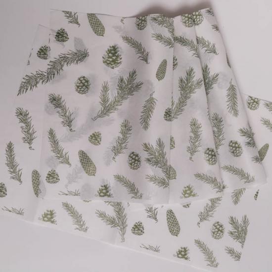 Pelür Kağıt | Çam Ağacı Desenli Kağıt | Kozalak Desenli Kağıt | Kutu için Süsleme Kağıdı | Ağaç Temalı Pelür Kağıt 