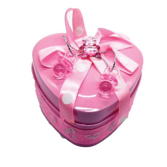 Teneke Kutu | Çikolata için Teneke Kutu | Metal Kutu| Kalp Kutu | Ayıcıklı Teneke Kutu