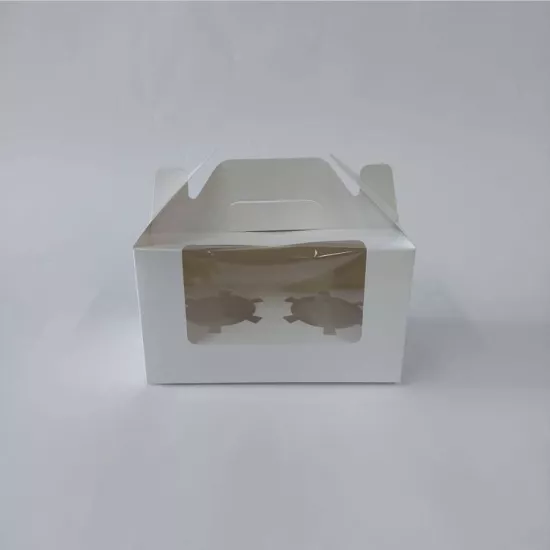 2’li Saplı Pencereli Cupcake Kutusu 