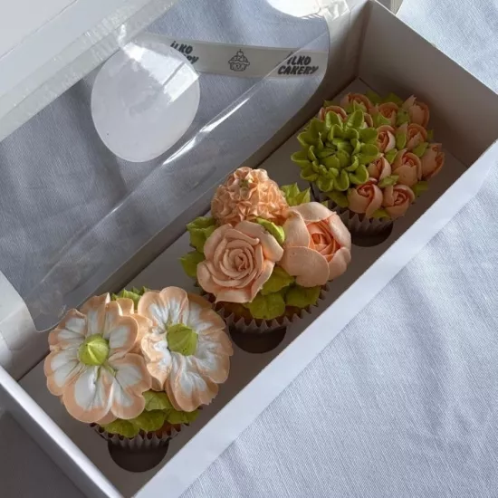 3’lü Pencereli Cupcake Kutusu |  Cupcake Kutusu