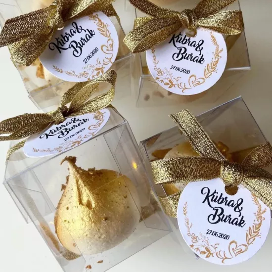 5x5x6 cm Şeffaf Yüksek Asetat Kutu |Mereng Kutusu