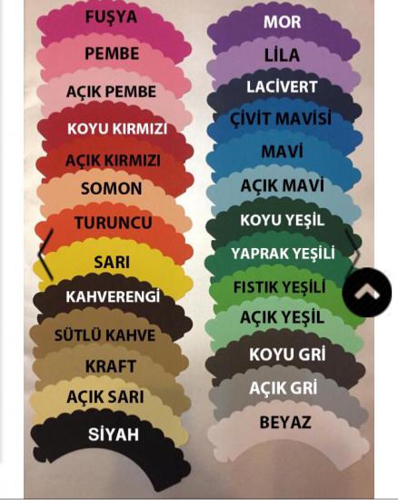 Düz Renk Cupcake Sargısı 20’li | Cupcake Wrapper