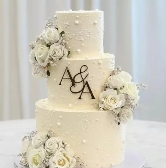 Baş Harfli Pasta Süsü | Düğün & Nişan Pastası