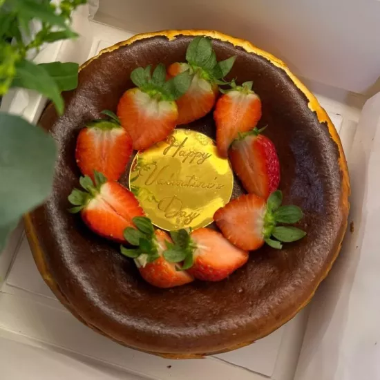 Happy Valentine’s Day  Yazılı Pleksi Cupcake Süsü