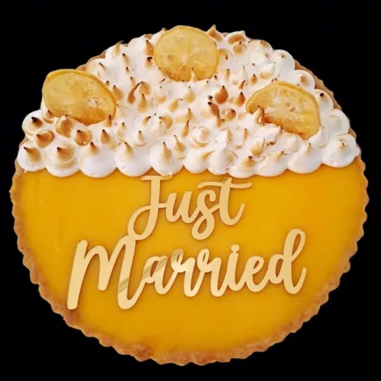 Just Married Pasta Süsü | Kişiye Özel Pleksi