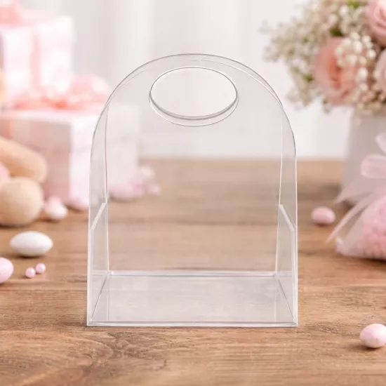 Oval Pencereli Mini Pleksi Çanta | Pleksi  Kutu