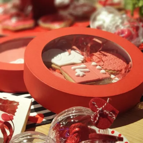 Pencereli Silindir Kutu 17x6 cm