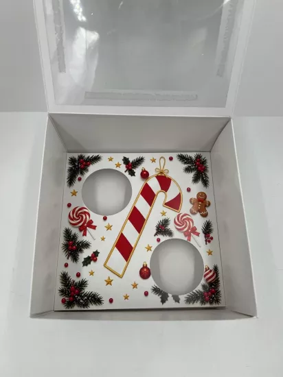 2’li Pencereli Yılbaşı Cupcake Kutusu