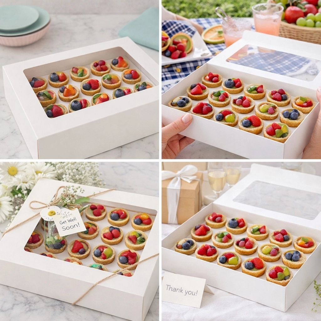 24’lü Pencereli Mini Cupcake Kutusu