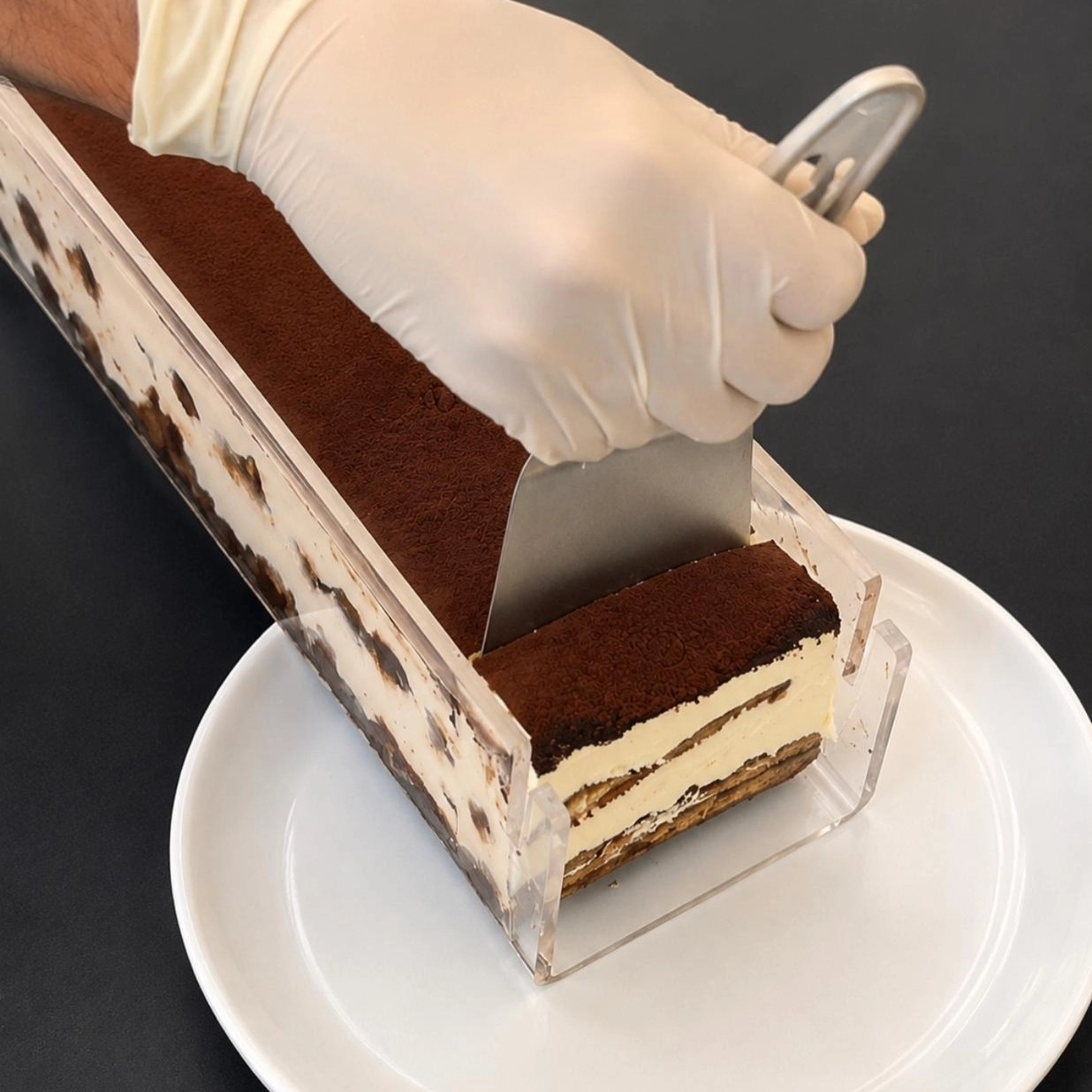 Şeffaf Pleksi Tiramisu ve Tatlı Kutusu