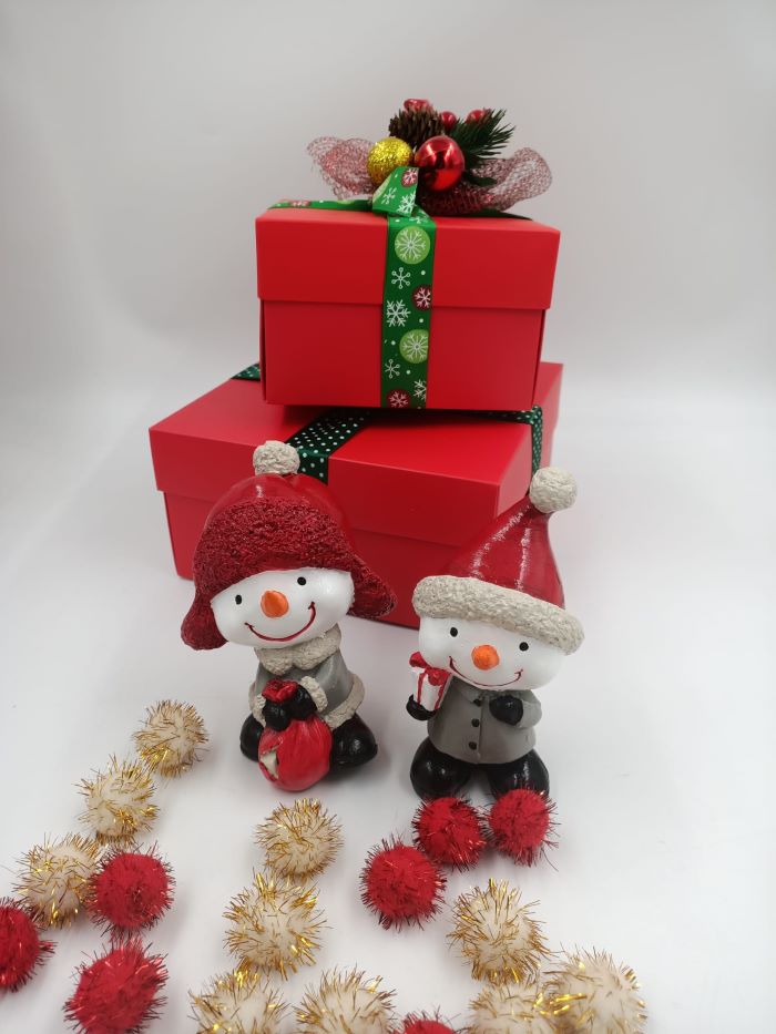 Sevimli Kardan Kız ve Kardan Adam Biblo 2’li