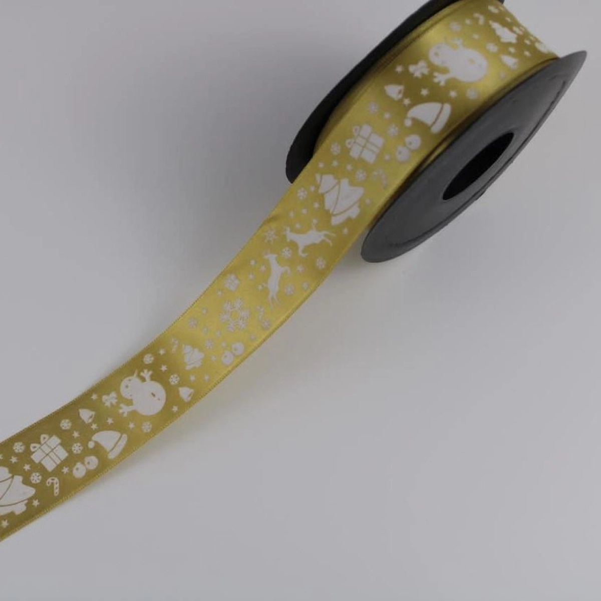Yılbaşı Figürleri Baskılı Saten Kurdele 3 cm (20 mt’lik)
