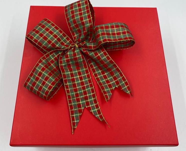 Gold Sim Kenarlı Ekoseli  Yılbaşı Kurdelesi 10 mt