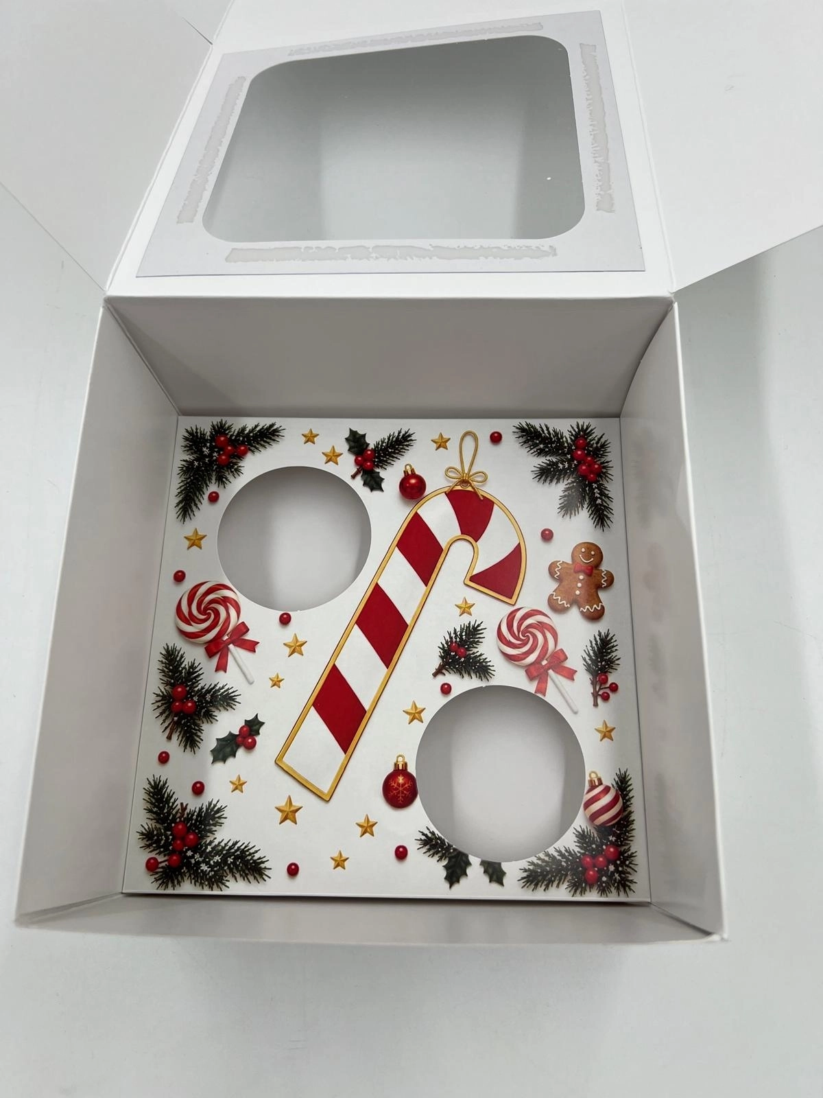 Yılbaşı Temalı 2’li Pencereli Cupcake Kutusu