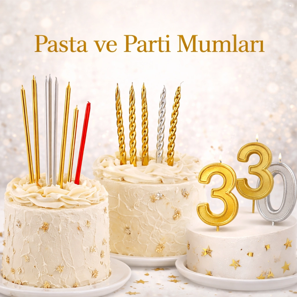 Pasta ve Parti Mumları | Uzun, Spiral ve Rakam Mum